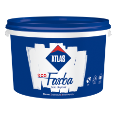 ATLAS ecoFARBA - biała, akrylowa farba wewnętrzna - 10 litr