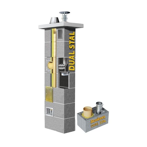 System Kominowy Ceramiczny SCHIEDEL Dual Stal Ø 180 + 80mm